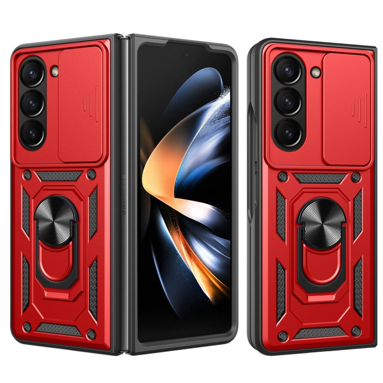 Sliding Camera Cover Design TPU+PC Phone Case - For Samsung Galaxy Z Fold7 / Fold6 / Fold5