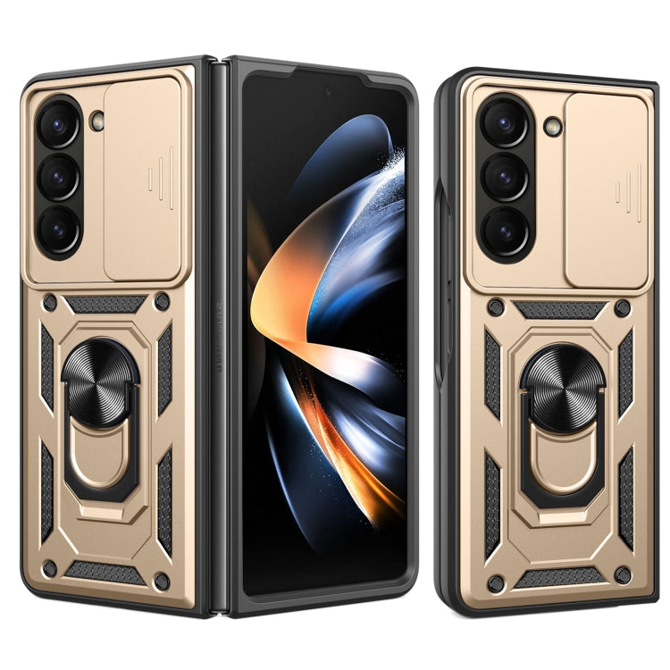 Sliding Camera Cover Design TPU+PC Phone Case - For Samsung Galaxy Z Fold7 / Fold6 / Fold5