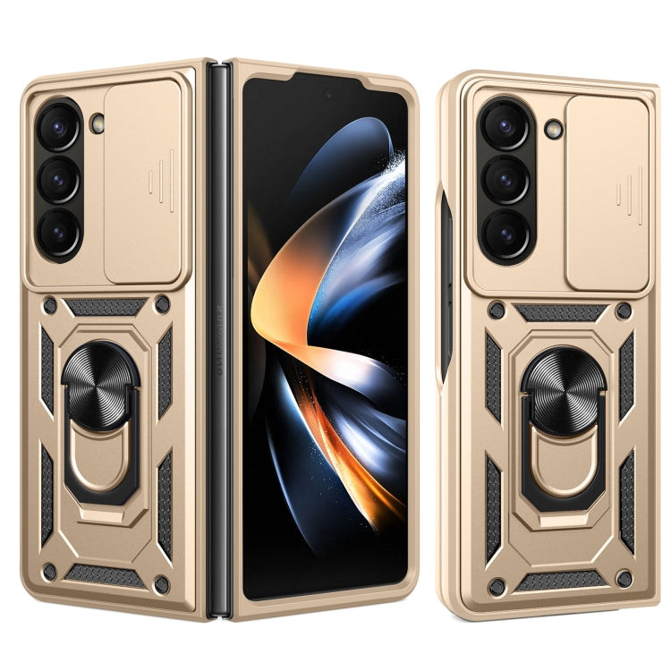 Sliding Camera Cover Design TPU+PC Phone Case - For Samsung Galaxy Z Fold7 / Fold6 / Fold5