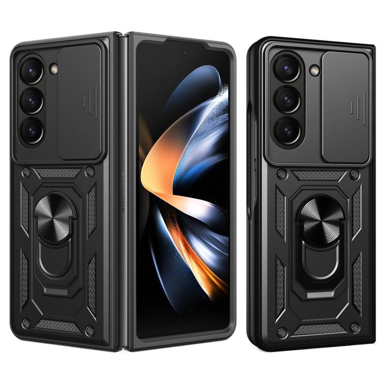 Sliding Camera Cover Design TPU+PC Phone Case - For Samsung Galaxy Z Fold7 / Fold6 / Fold5
