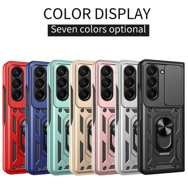 Sliding Camera Cover Design TPU+PC Phone Case - For Samsung Galaxy Z Fold7 / Fold6 / Fold5