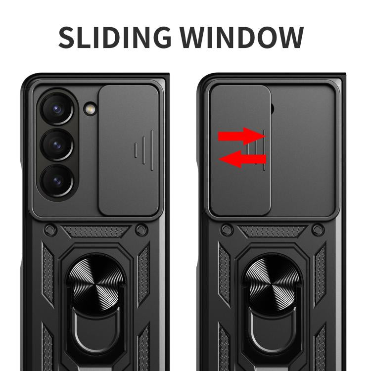 Sliding Camera Cover Design TPU+PC Phone Case - For Samsung Galaxy Z Fold7 / Fold6 / Fold5
