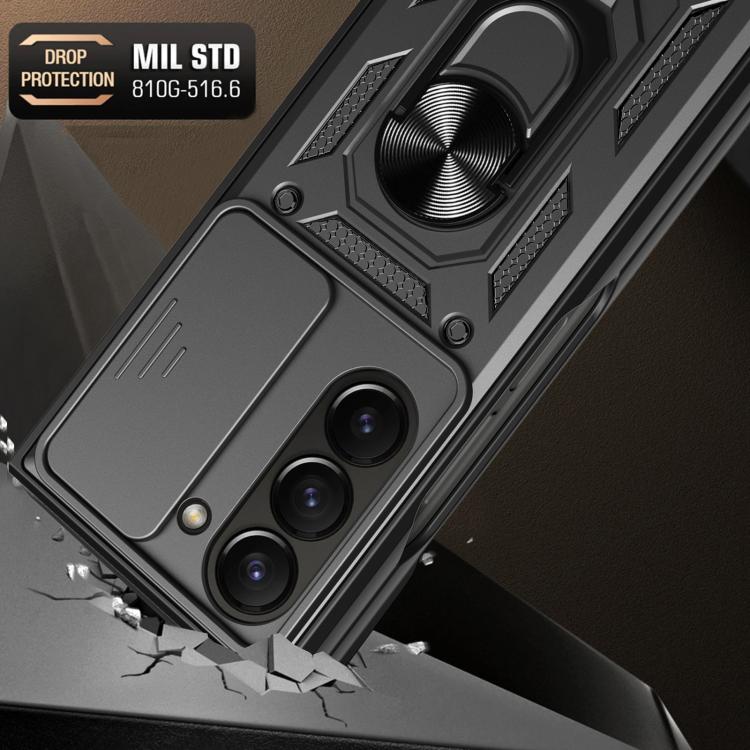 Sliding Camera Cover Design TPU+PC Phone Case - For Samsung Galaxy Z Fold7 / Fold6 / Fold5