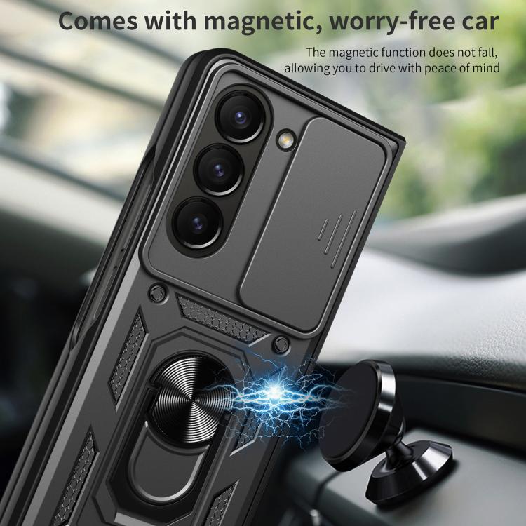 Sliding Camera Cover Design TPU+PC Phone Case - For Samsung Galaxy Z Fold7 / Fold6 / Fold5