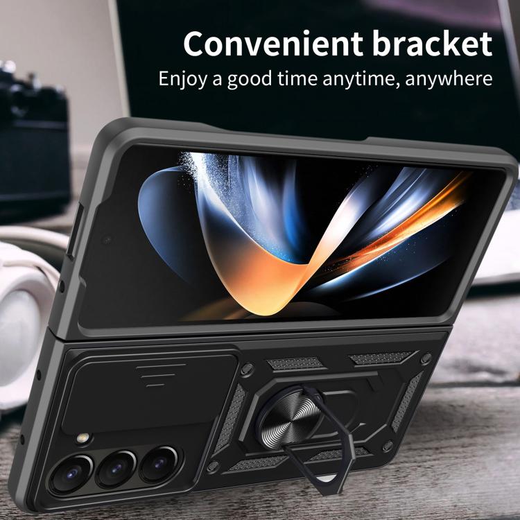 Sliding Camera Cover Design TPU+PC Phone Case - For Samsung Galaxy Z Fold7 / Fold6 / Fold5