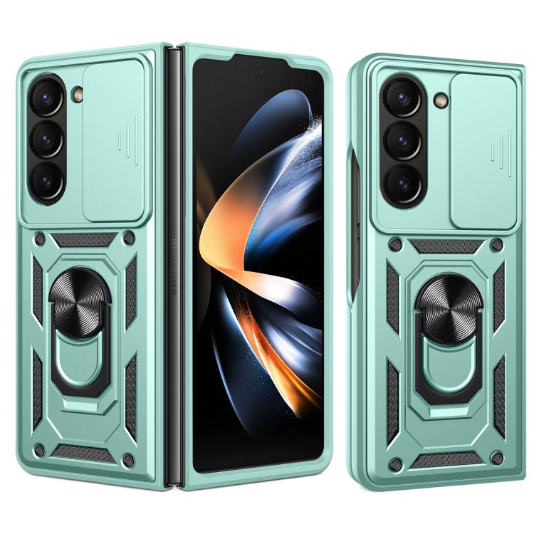 Sliding Camera Cover Design TPU+PC Phone Case - For Samsung Galaxy Z Fold7 / Fold6 / Fold5