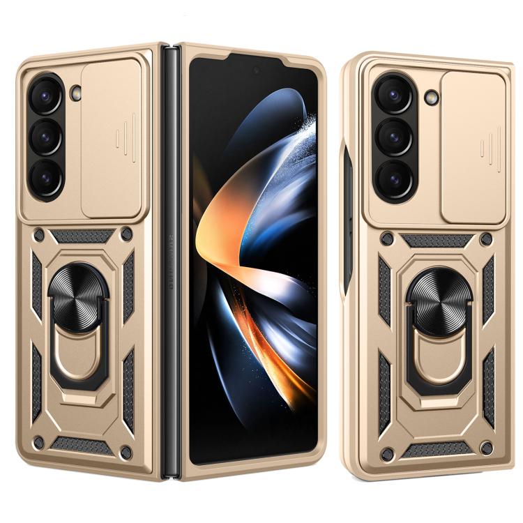 Sliding Camera Cover Design TPU+PC Phone Case - For Samsung Galaxy Z Fold7 / Fold6 / Fold5