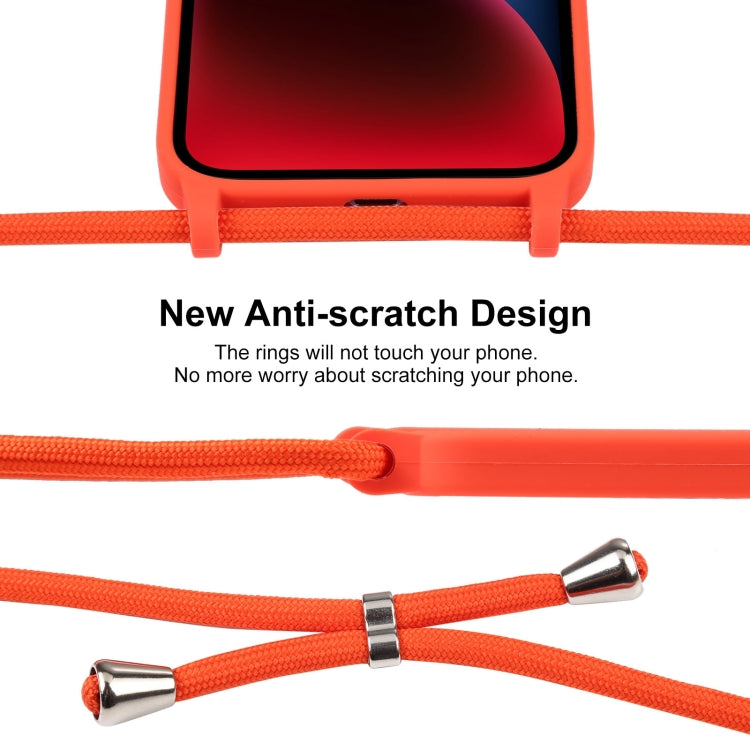 Crossbody Lanyard Liquid Silicone Case - For iPhone 15