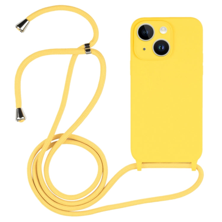 Crossbody Lanyard Liquid Silicone Case - For iPhone 15