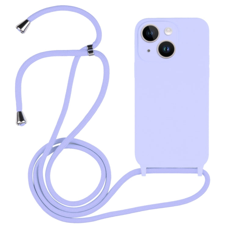 Crossbody Lanyard Liquid Silicone Case - For iPhone 15