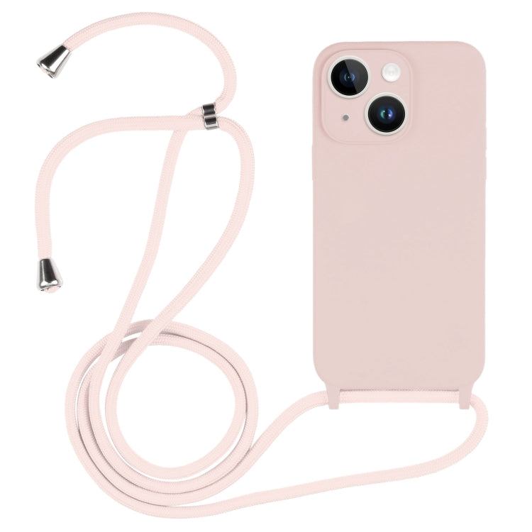 Crossbody Lanyard Liquid Silicone Case - For iPhone 15