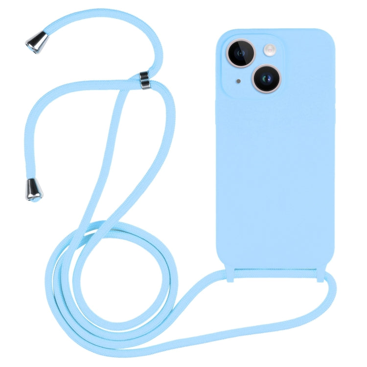 Crossbody Lanyard Liquid Silicone Case - For iPhone 15