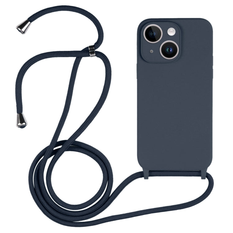 Crossbody Lanyard Liquid Silicone Case - For iPhone 15
