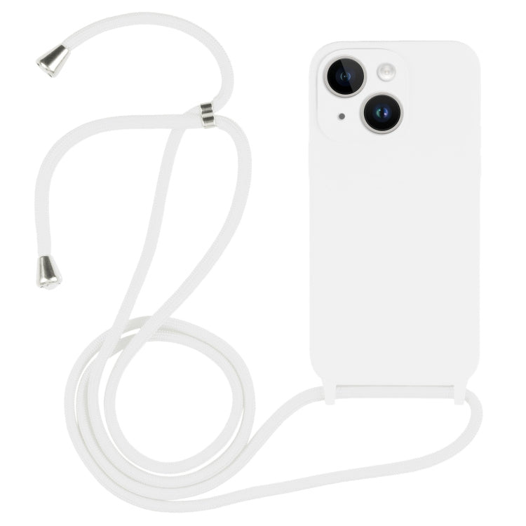 Crossbody Lanyard Liquid Silicone Case - For iPhone 15
