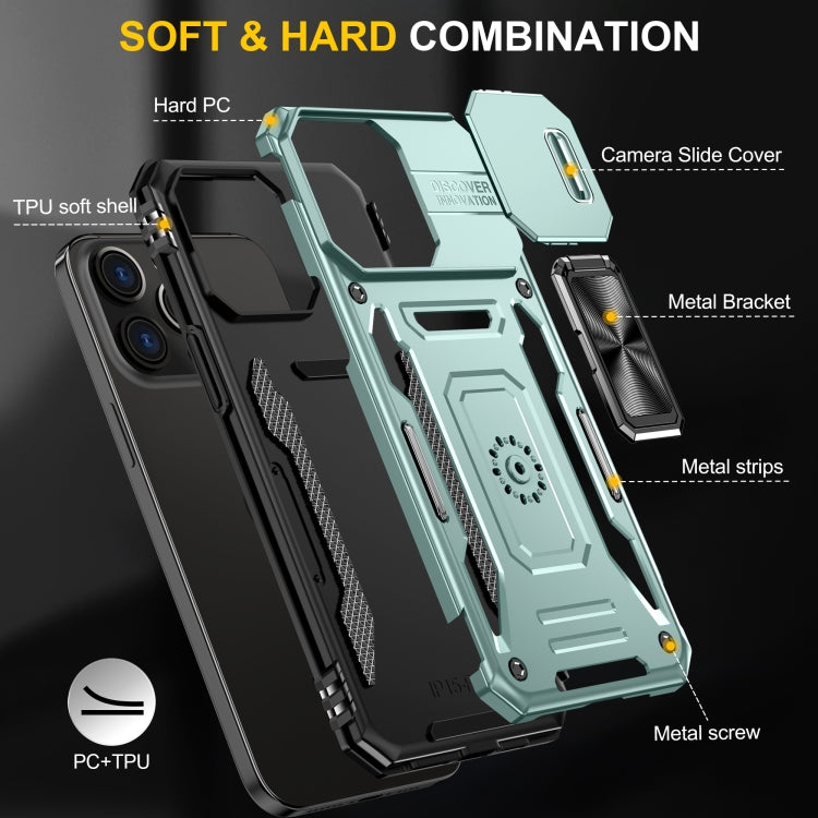 Armor PC + TPU Camera Shield Phone Case - For iPhone 16 Pro / 16 Plus / 16