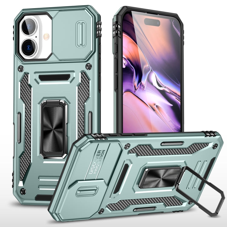 Armor PC + TPU Camera Shield Phone Case - For iPhone 16 Pro / 16 Plus / 16