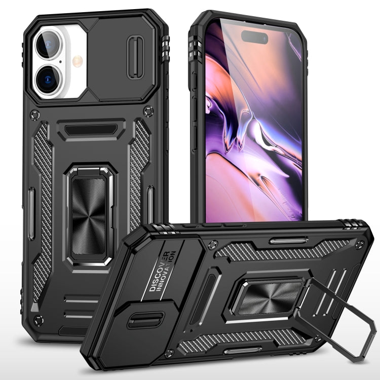 Armor PC + TPU Camera Shield Phone Case - For iPhone 16 Pro / 16 Plus / 16