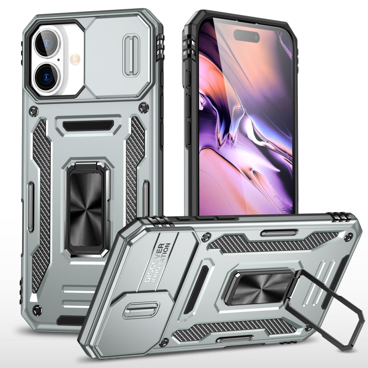 Armor PC + TPU Camera Shield Phone Case - For iPhone 16 Pro / 16 Plus / 16