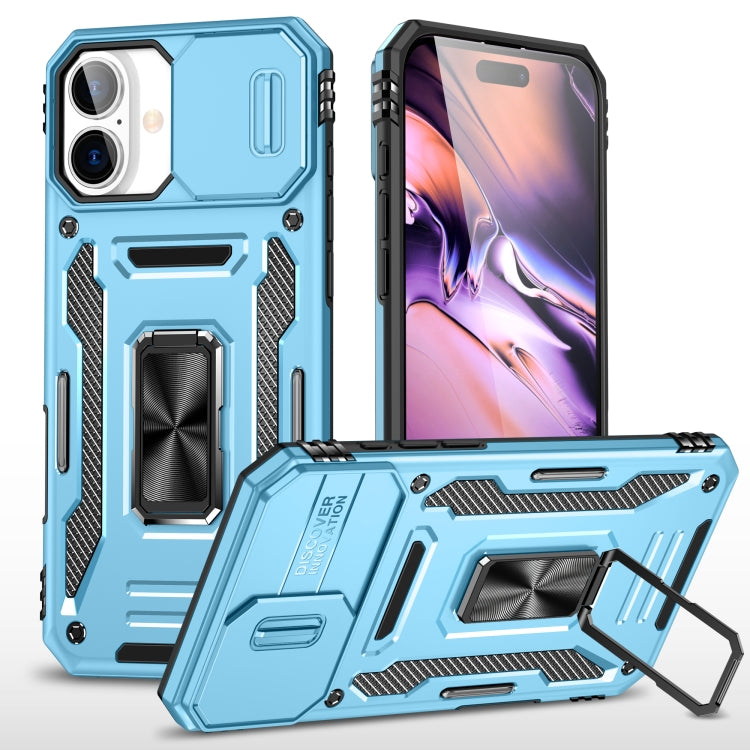 Armor PC + TPU Camera Shield Phone Case - For iPhone 16 Pro / 16 Plus / 16