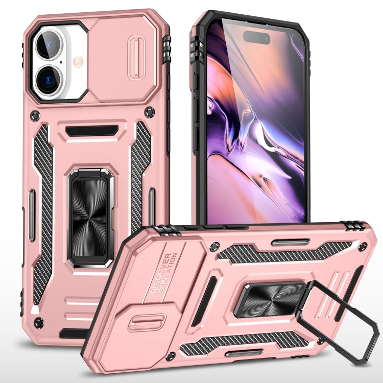 Armor PC + TPU Camera Shield Phone Case - For iPhone 16 Pro / 16 Plus / 16