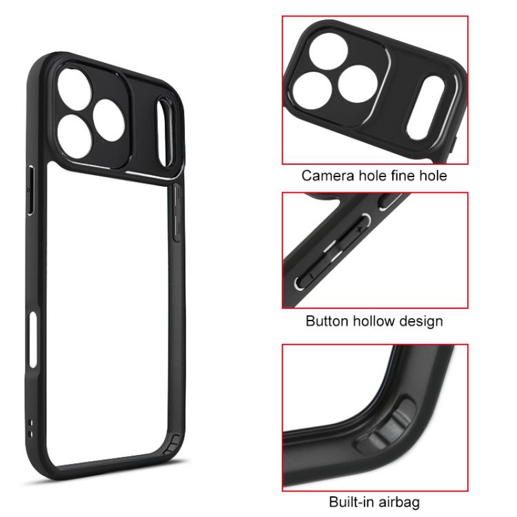 Frosted TPU + Transparent PC Phone Case For iPhones
