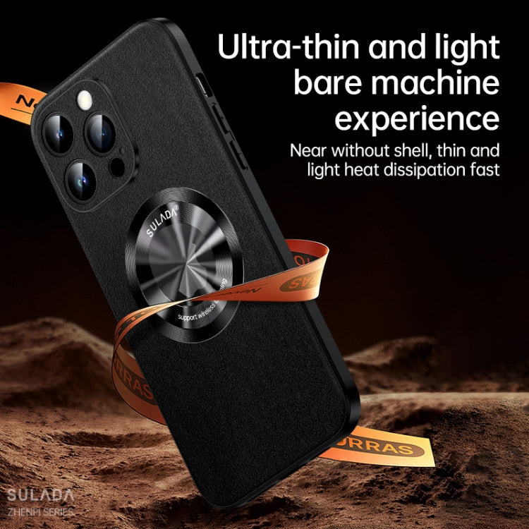 Sulada Zhenpi Series Leather MagSafe Magnetic Phone Case - For iPhone 14 Plus - mosaccessories