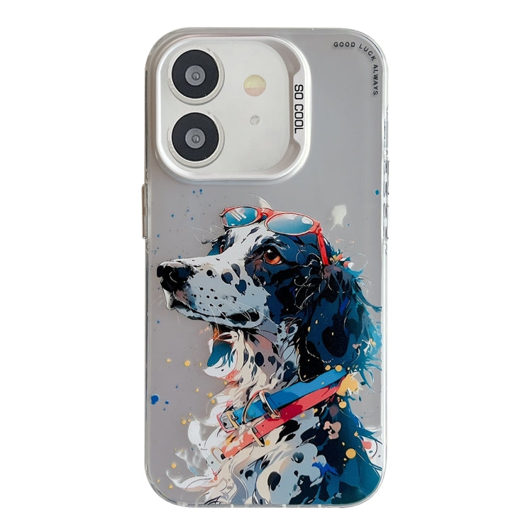 Animal Pattern Oil Painting Series PC + TPU Phone Case for iPhone 11 (Spotted Dog) - Mos Accessories