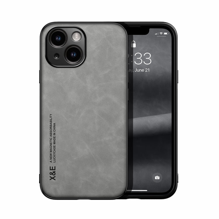 Skin Feel Magnetic Leather Back Phone Case - iPhone 15 Plus - mosaccessories