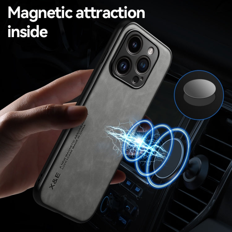 Skin Feel Magnetic Leather Back Phone Case - iPhone 15 Plus - mosaccessories