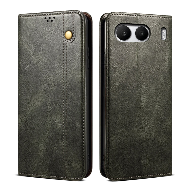 Oil Wax Crazy Horse Texture PU Leather Phone Case - For OnePlus 13T / 13 / 4 / Ace 3 Pro / Ace 3V / Nord CE4