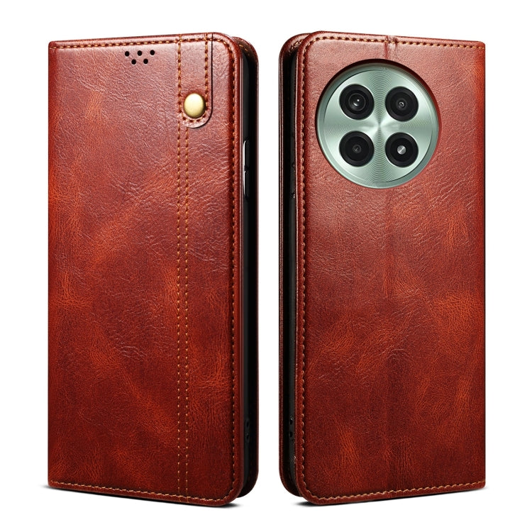 Oil Wax Crazy Horse Texture PU Leather Phone Case - For OnePlus 13T / 13 / 4 / Ace 3 Pro / Ace 3V / Nord CE4