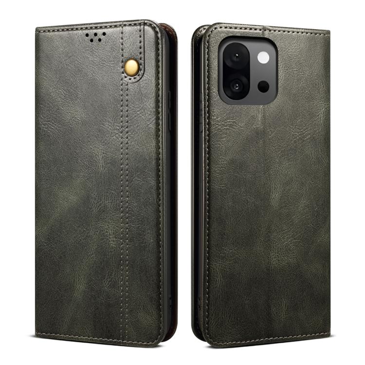 Oil Wax Crazy Horse Texture PU Leather Phone Case - For OnePlus 13T / 13 / 4 / Ace 3 Pro / Ace 3V / Nord CE4