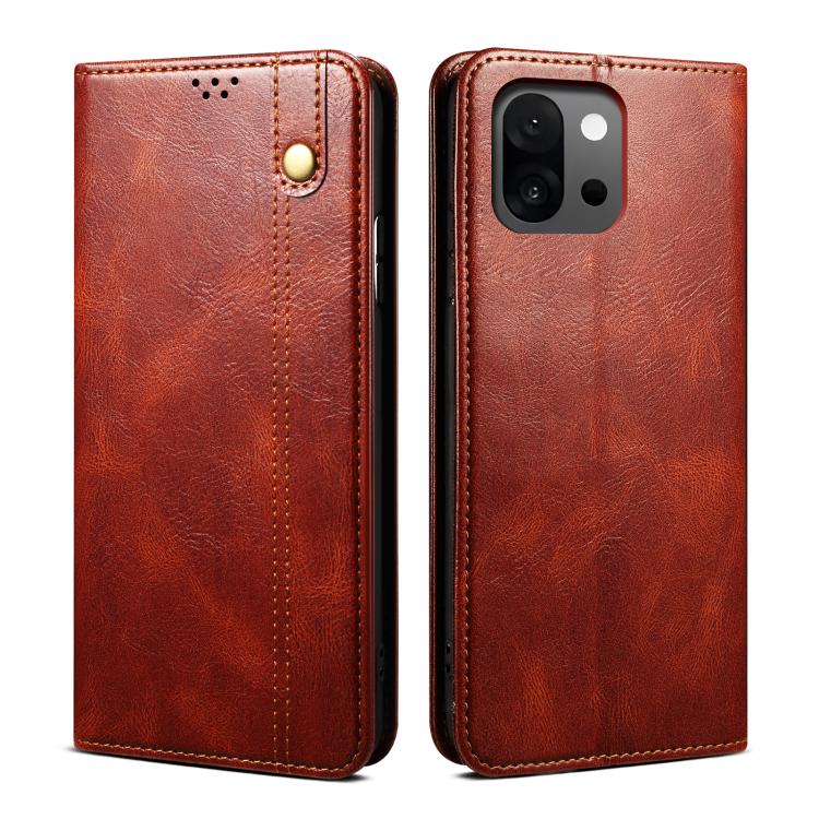 Oil Wax Crazy Horse Texture PU Leather Phone Case - For OnePlus 13T / 13 / 4 / Ace 3 Pro / Ace 3V / Nord CE4