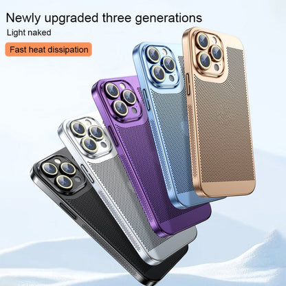 Ice Sense Heat Dissipation Electroplating PC Phone Case - For iPhone 13 Pro Max - mosaccessories