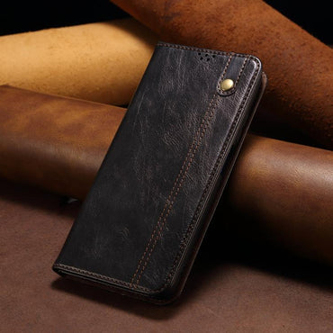 Oil Wax Crazy Horse Texture PU Leather Phone Case - For Nothing Phones