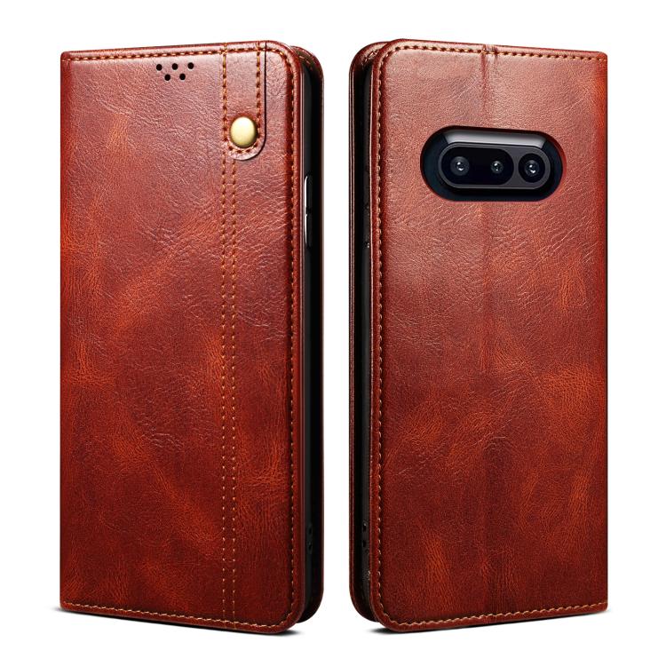 Oil Wax Crazy Horse Texture PU Leather Phone Case - For Nothing Phones