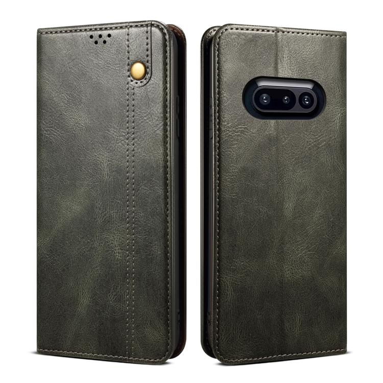 Oil Wax Crazy Horse Texture PU Leather Phone Case - For Nothing Phones