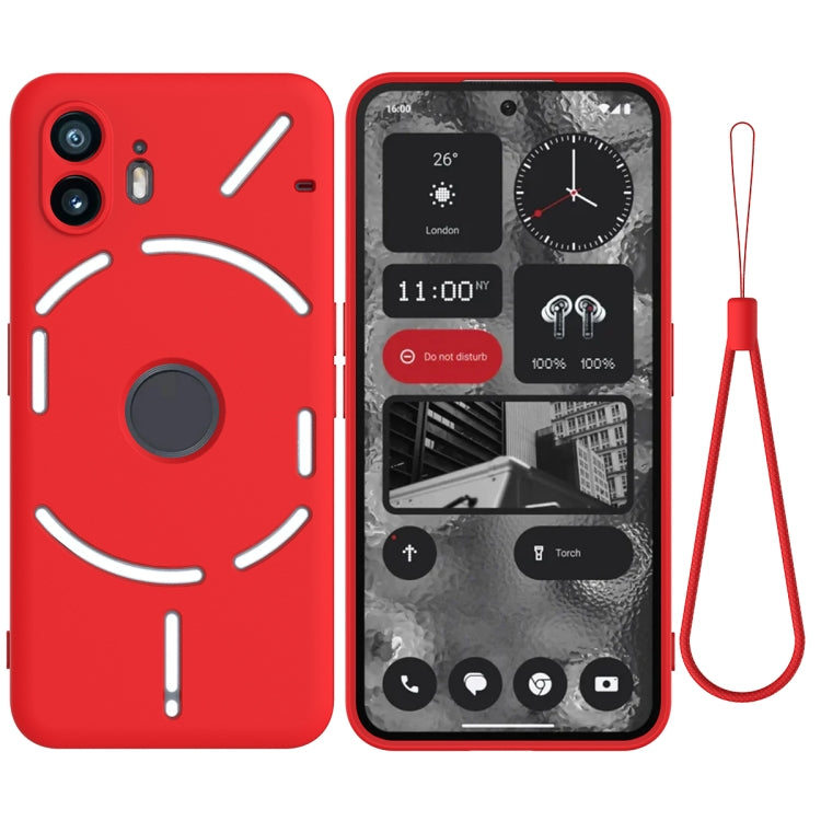 Solid Colour Liquid Silicone Phone Case - For Nothing Phone (2) / (2a)