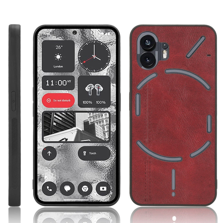 PU Leather Sewing Back Cover Phone Case - For Nothing Phone 2 / 2a / 3a / 3a Pro / CMF Phone 1