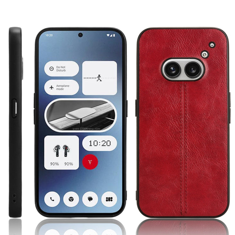 PU Leather Sewing Back Cover Phone Case - For Nothing Phone 2 / 2a / 3a / 3a Pro / CMF Phone 1