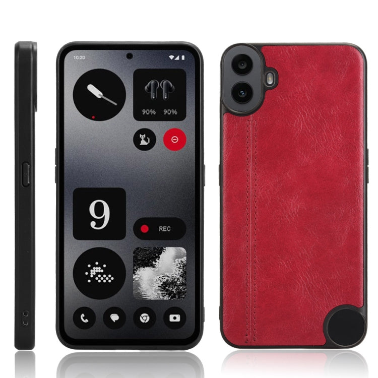 PU Leather Sewing Back Cover Phone Case - For Nothing Phone 2 / 2a / 3a / 3a Pro / CMF Phone 1