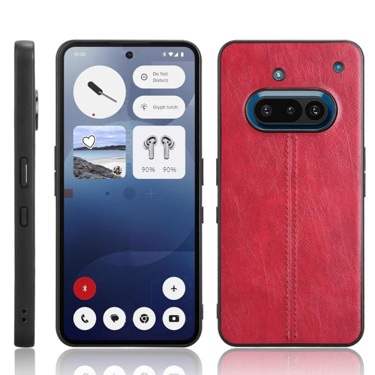 PU Leather Sewing Back Cover Phone Case - For Nothing Phone 2 / 2a / 3a / 3a Pro / CMF Phone 1