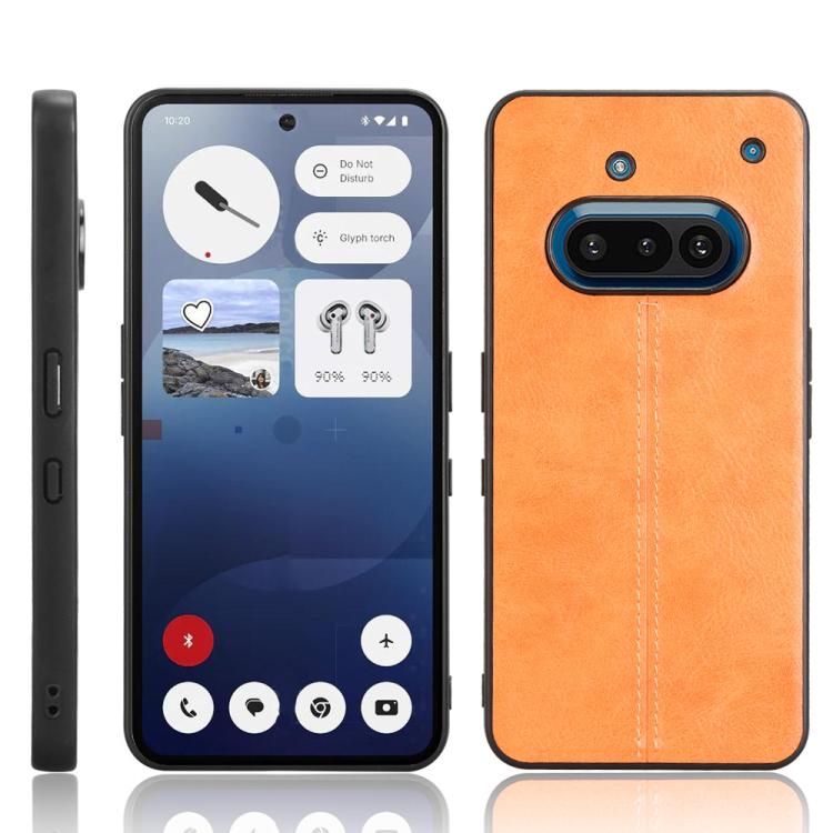 PU Leather Sewing Back Cover Phone Case - For Nothing Phone 2 / 2a / 3a / 3a Pro / CMF Phone 1