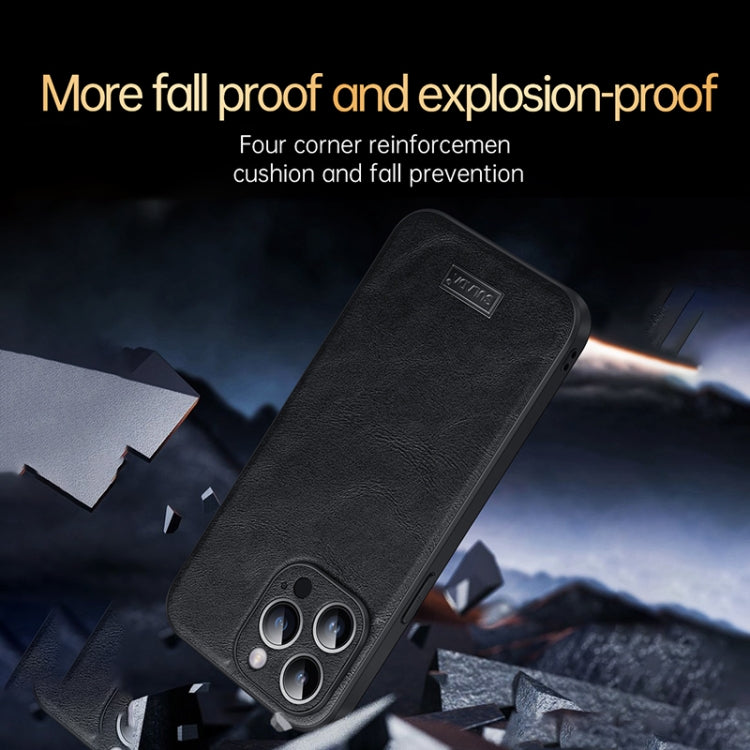 Sulada Shockproof TPU + Handmade Leather Phone Case - For iPhone 15 Plus - mosaccessories