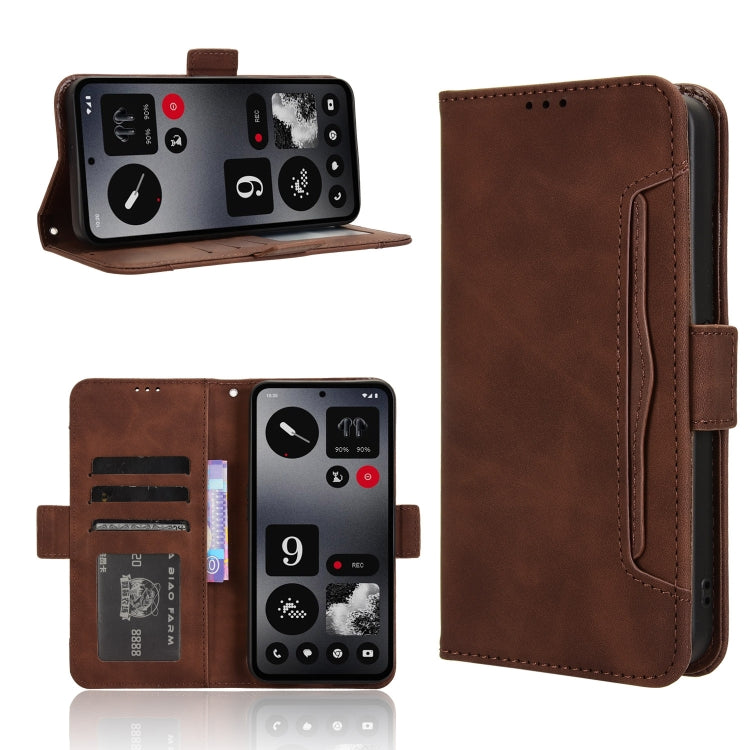 Skin Feel Calf Texture Card Slots PU Leather Phone Case - For Nothing Phone (3a) / (3a) Pro / CMF Phone 1 / CMF Phone 2 Pro