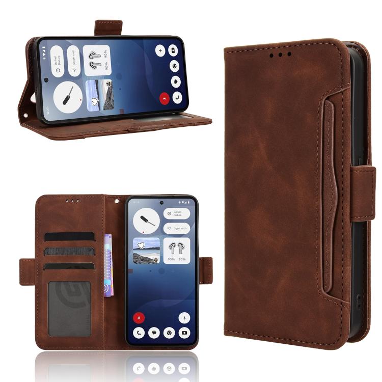 Skin Feel Calf Texture Card Slots PU Leather Phone Case - For Nothing Phone (4a) / (4a) Pro / (3) / (3a) Lite