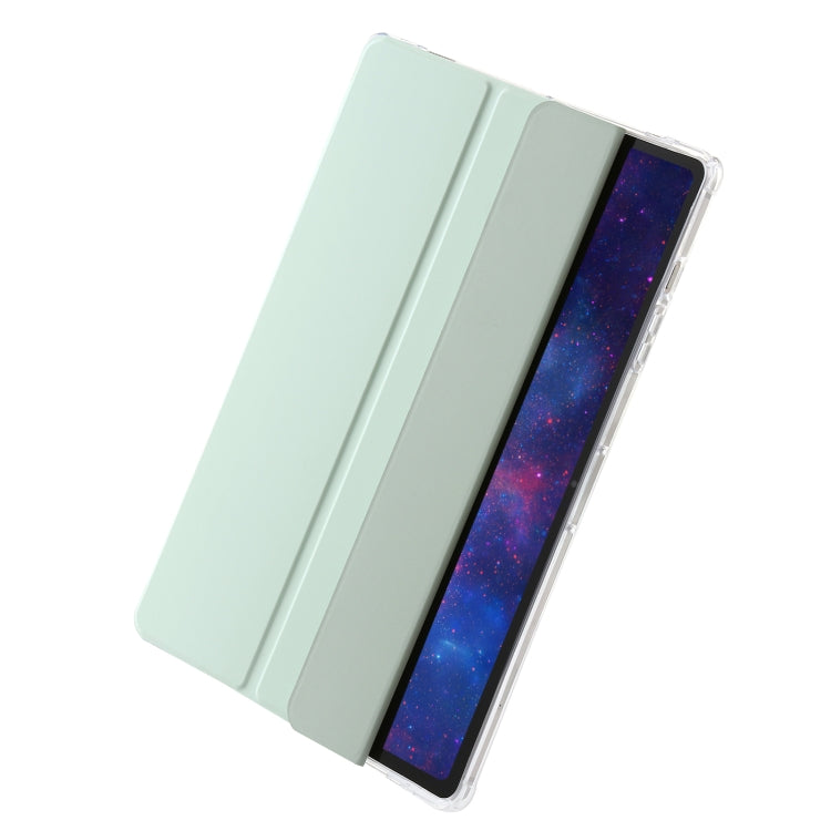 3-Fold Clear Acrylic PU Leather Tablet Case - For Samsung Galaxy Tab S10 FE / S9 FE / S9 / S10 FE+ / S10 Ultra