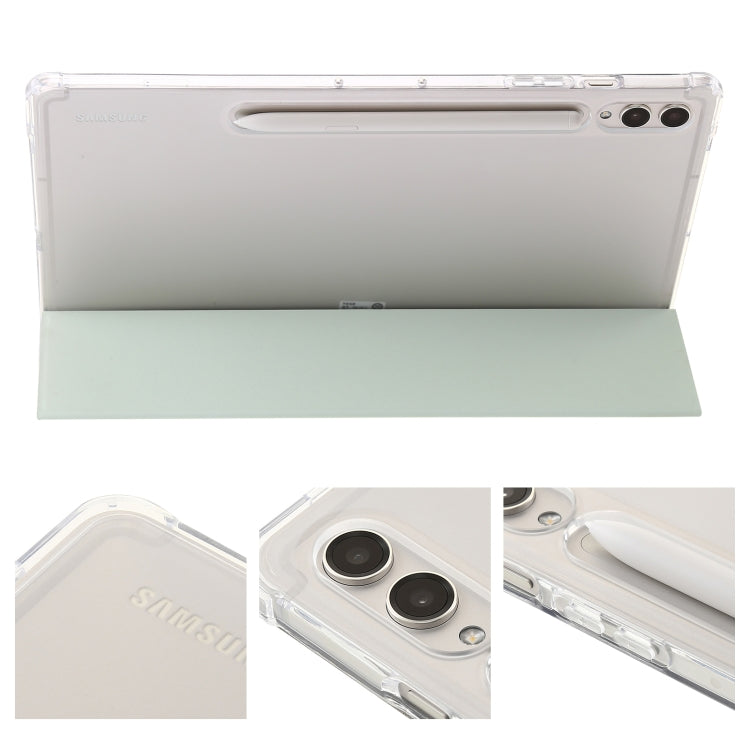 3-Fold Clear Acrylic PU Leather Tablet Case - For Samsung Galaxy Tab S9+