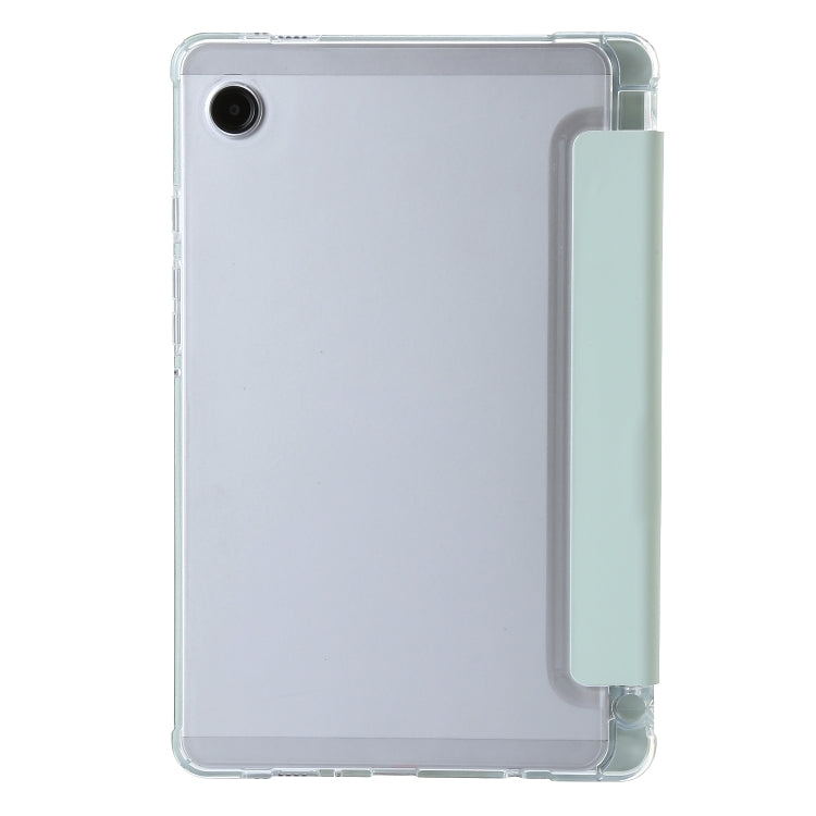 3-Fold Clear Acrylic PU Leather Tablet Case - For Samsung Galaxy Tab A9 / A9+ / S9 Ultra / S8 Ultra