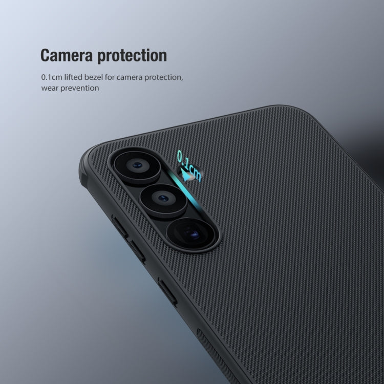 Nillkin Super Frosted Shield Pro PC + TPU Black Case - For Samsung Galaxy A55 - MosAccessories.co.uk